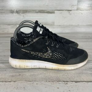 Nike Free 4.0 Flyknit Women's Running Shoes Black White Womens Size 6.5‎